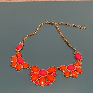 Necklace Vibrant Orange and Pink